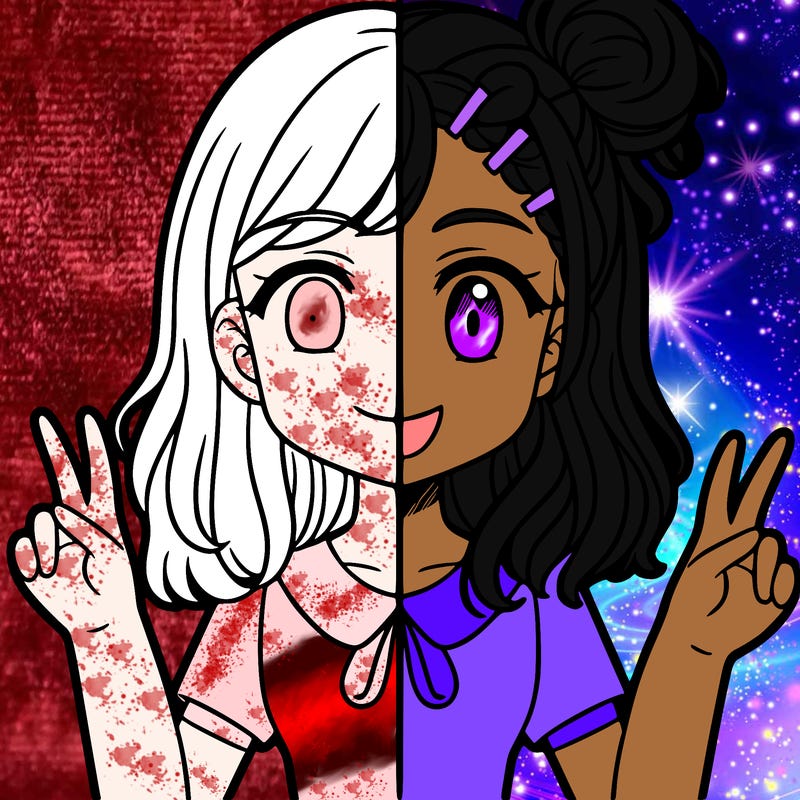 a girl with split identities