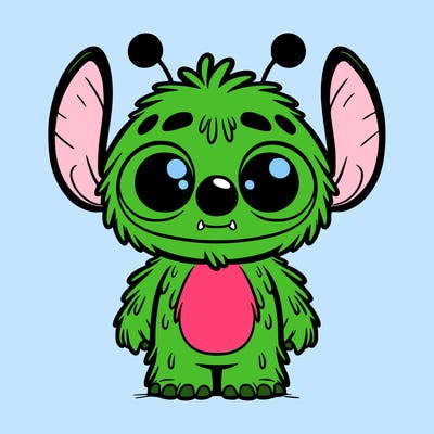 stitch but he is a monster
