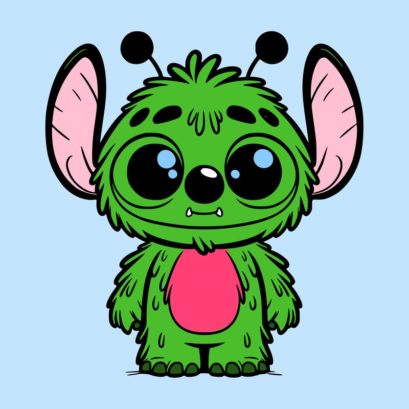 stitch but he is a monster