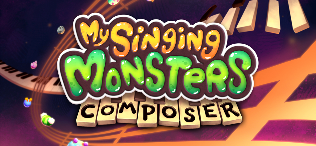 My Singing Monsters Composer - Official logo banner for My Singing Monsters Composer featuring colorful bubble text and piano keys