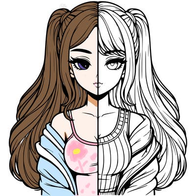 realistic girl split