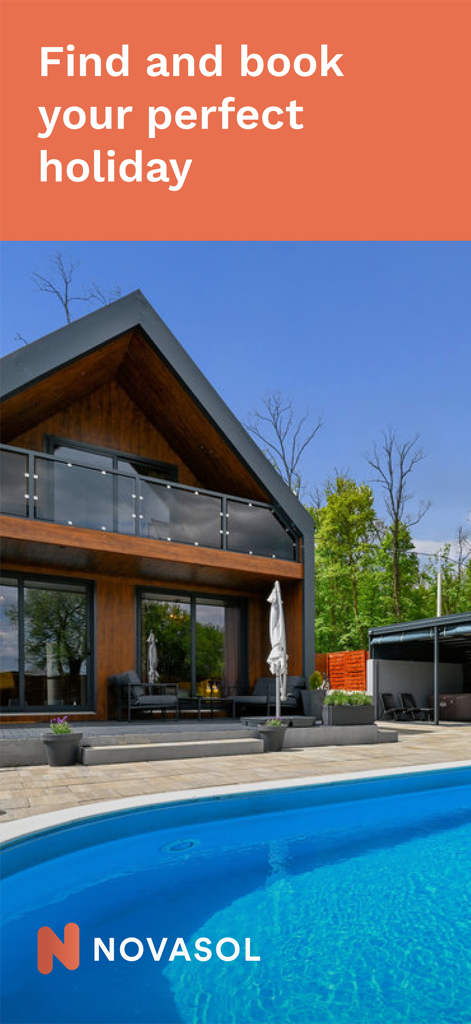 Eine moderne Luxus-Ferienvilla mit privatem Swimmingpool und Terrassenbereich.