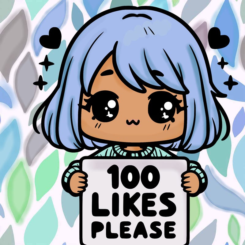 cute girl holding a sign saying 100 likes please
