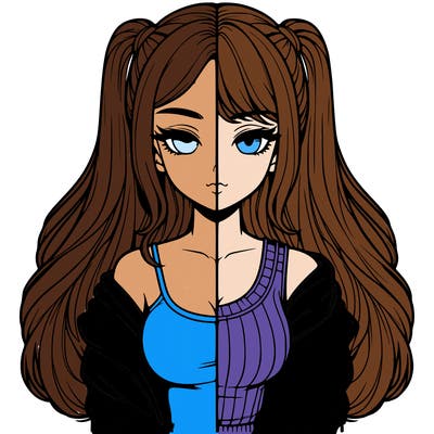 realistic girl split