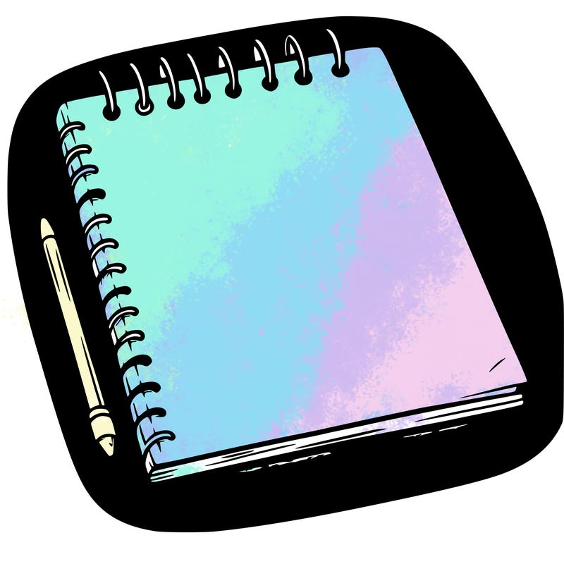 a blank sketch pad