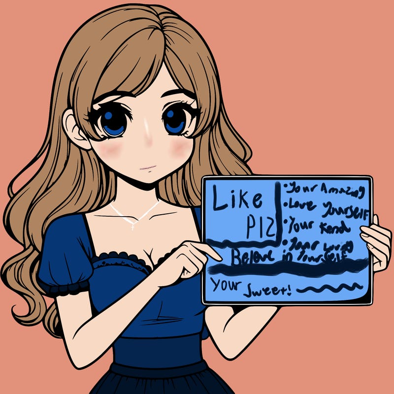 realistic pretty girl holding blank sign