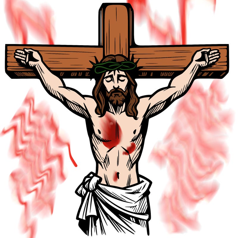 jesus on the cross dieing for our sins