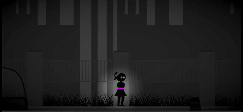 Virago: Herstory 2 - Silhouette of the character Willow in a dark atmospheric setting from Virago Herstory 2