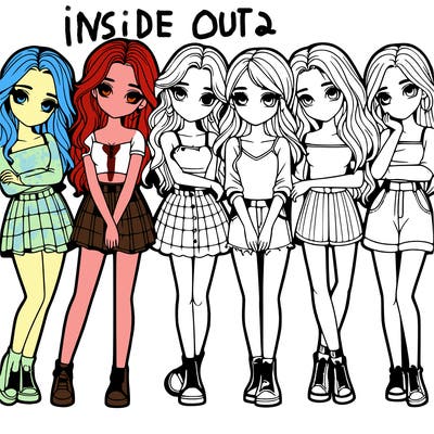 a group of girls realistic