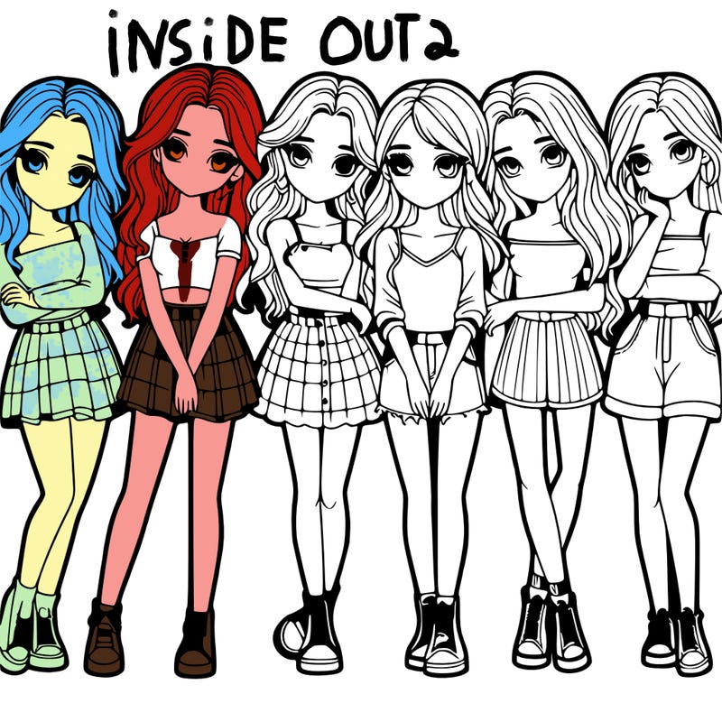 a group of girls realistic