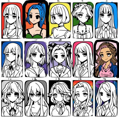 girls that look diffrent anime