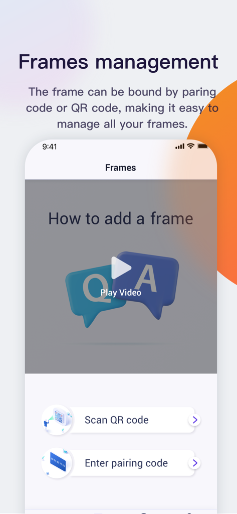 Uhale App-Oberfläche zur Verwaltung von Bilderrahmen zum Hinzufügen digitaler Fotorahmen