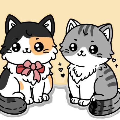 two cats