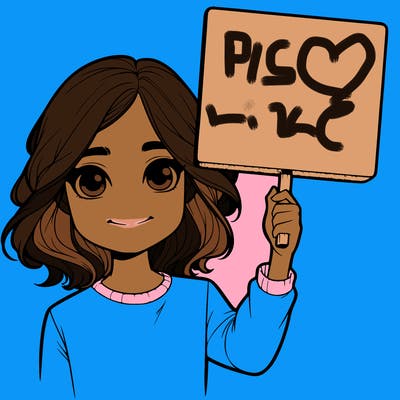 realistic girl holding up a sign