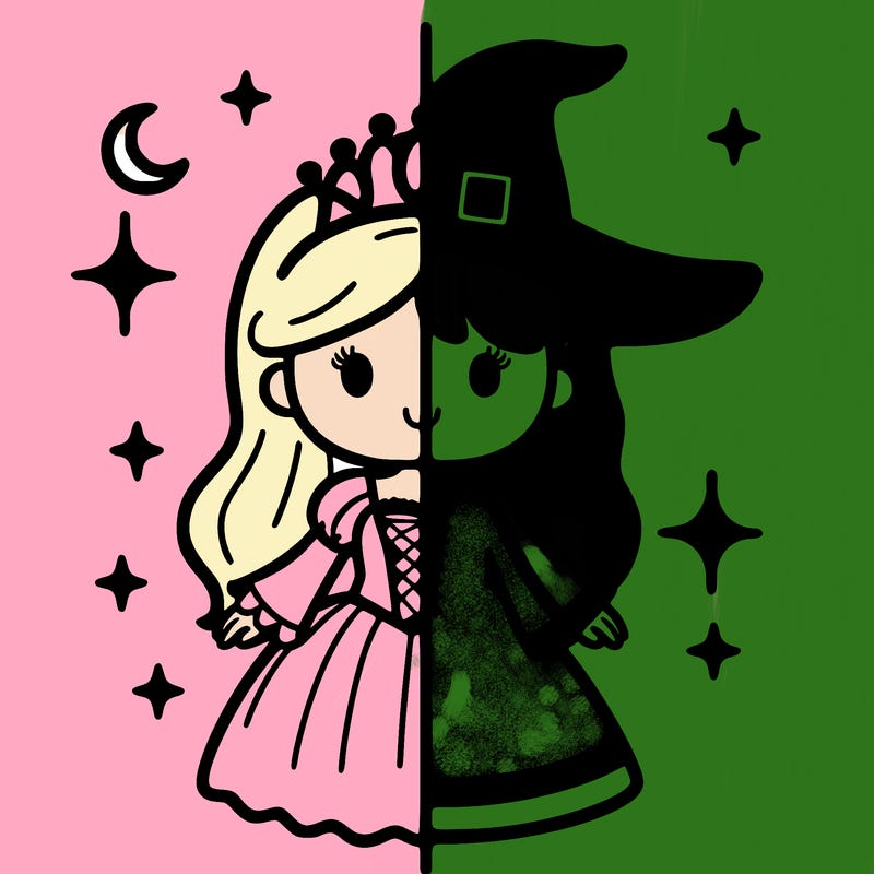 split princess and witch