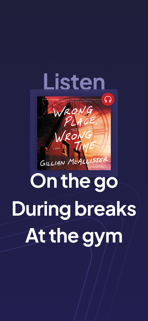 Listen to audiobooks on the go during breaks or at the gym with the Voxa app.
