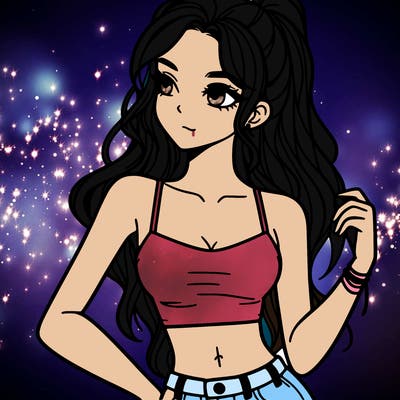 girl in crop top