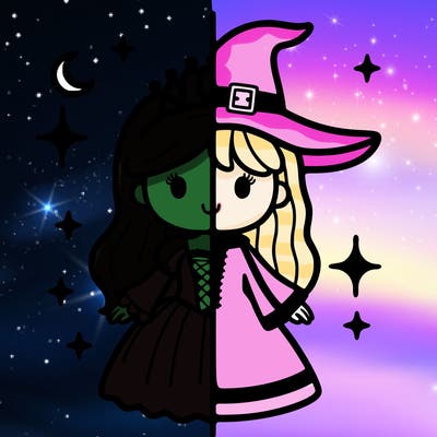 split princess and witch