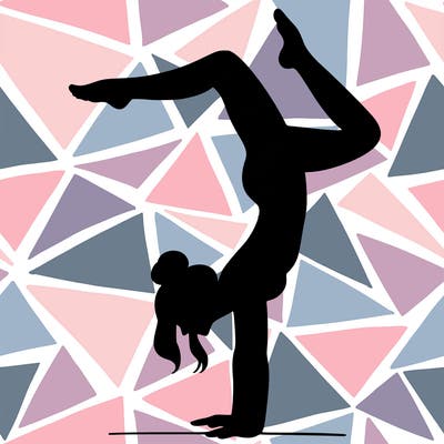 a woman doing a handstand