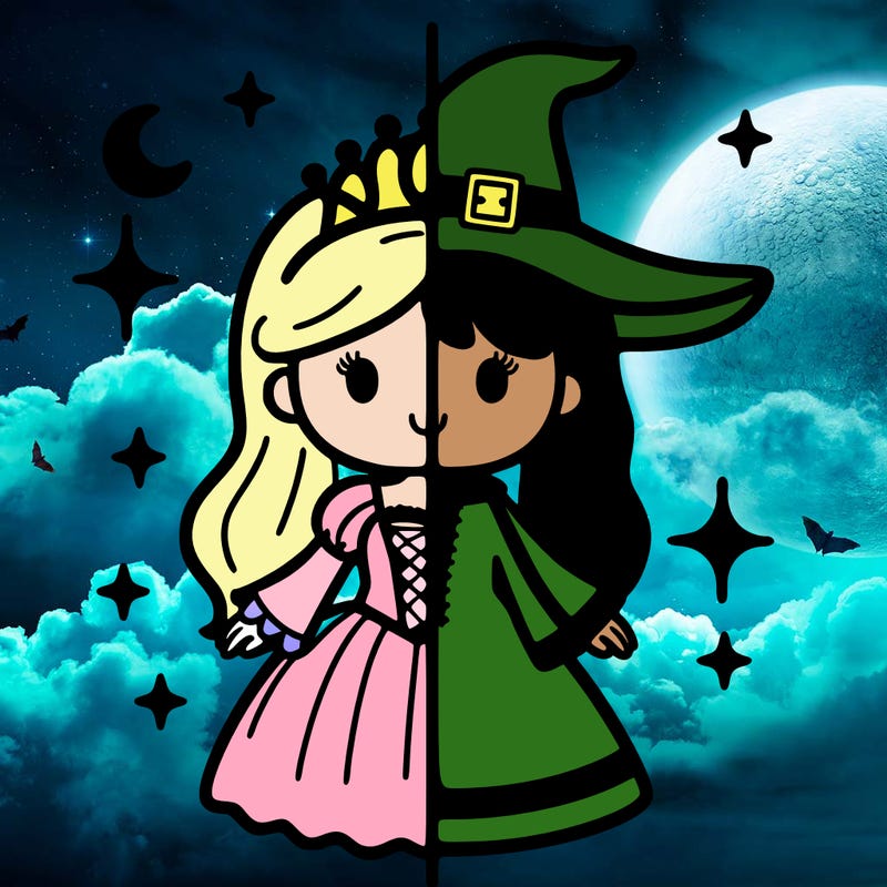split princess and witch