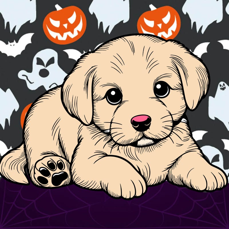 a cute realistic puppy