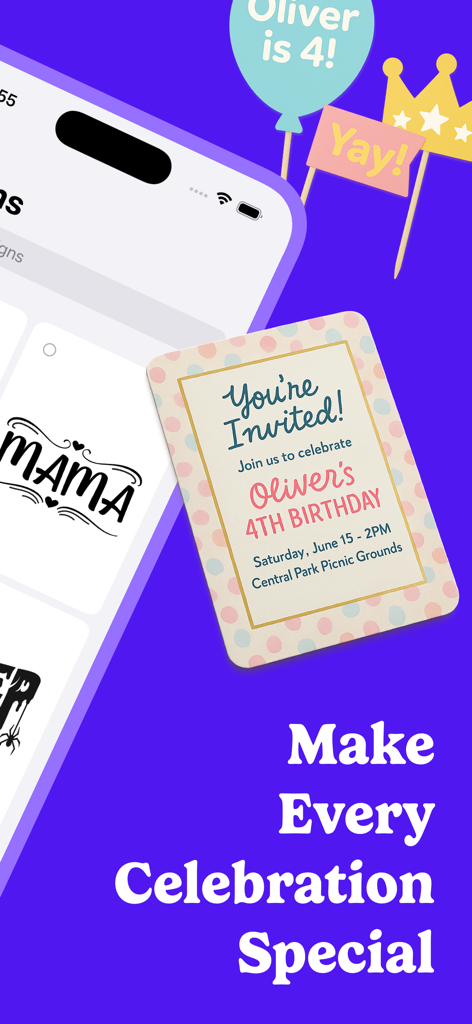 Crafti: Design for Makers - Personalized birthday invitation design for makers and crafters