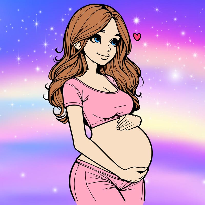 realistic pregnant girl