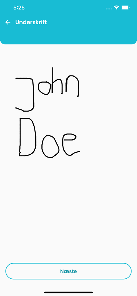 Supervision - Digital signature capture screen in the Supervision mobile app for medical professionals