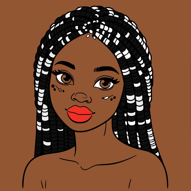 african woman with fulani braids