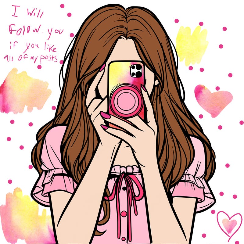 a realistic girl holding her phone taking pictures