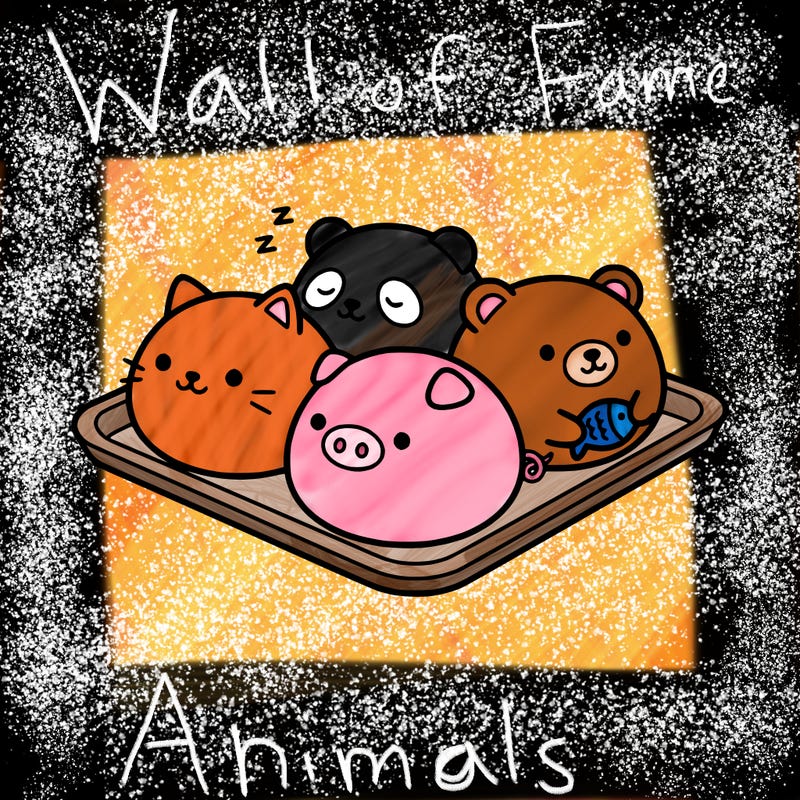 cute mochi animals on a tray