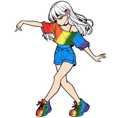 realistic girl danceing