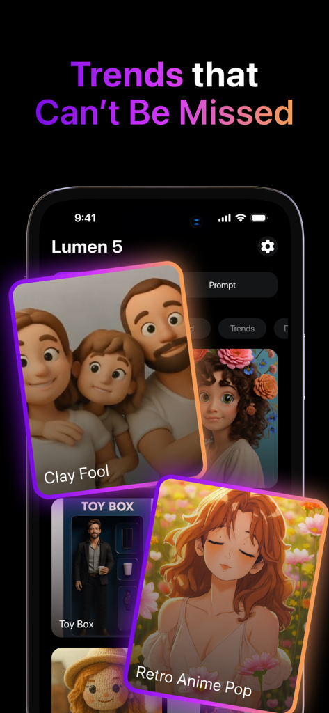 Pixverseのモバイルアプリインターフェース、トレンドのAIエフェクトとクリエイティブテンプレートを特集