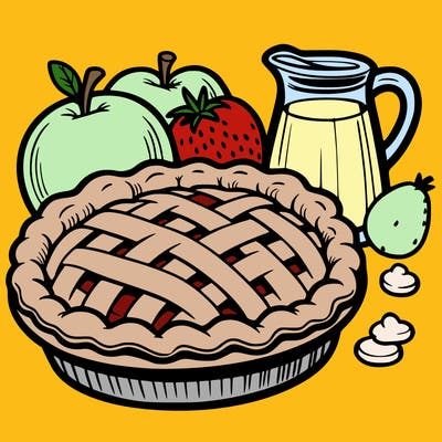 a pie of food