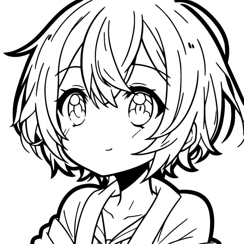 anime girl with short hair