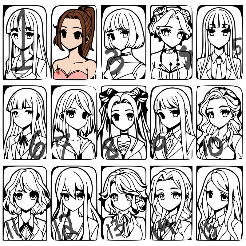 girls that look diffrent anime