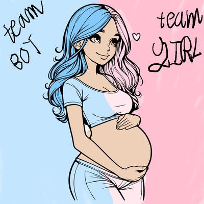 realistic pregnant girl