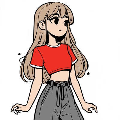 girl in a cute crop top