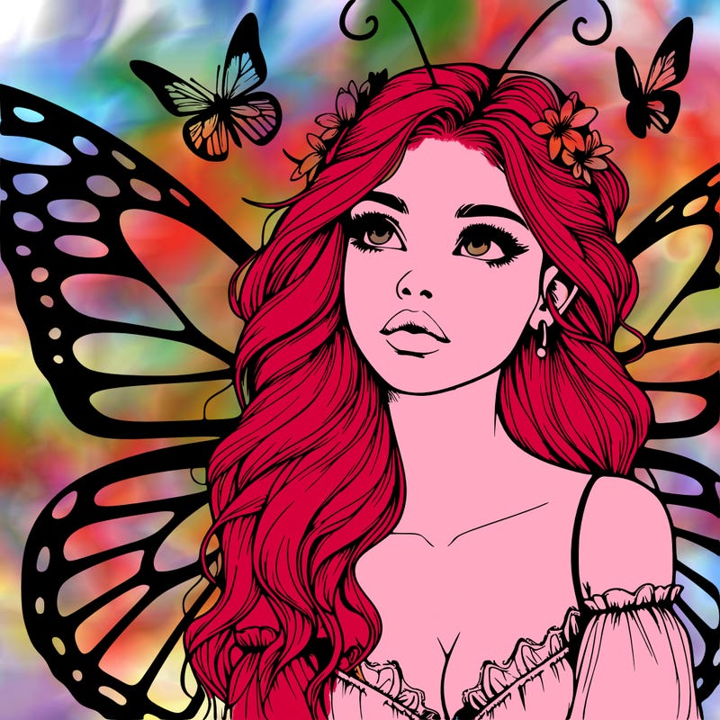 butterfly fairy realistic girl