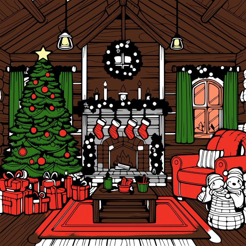 christmas house interior