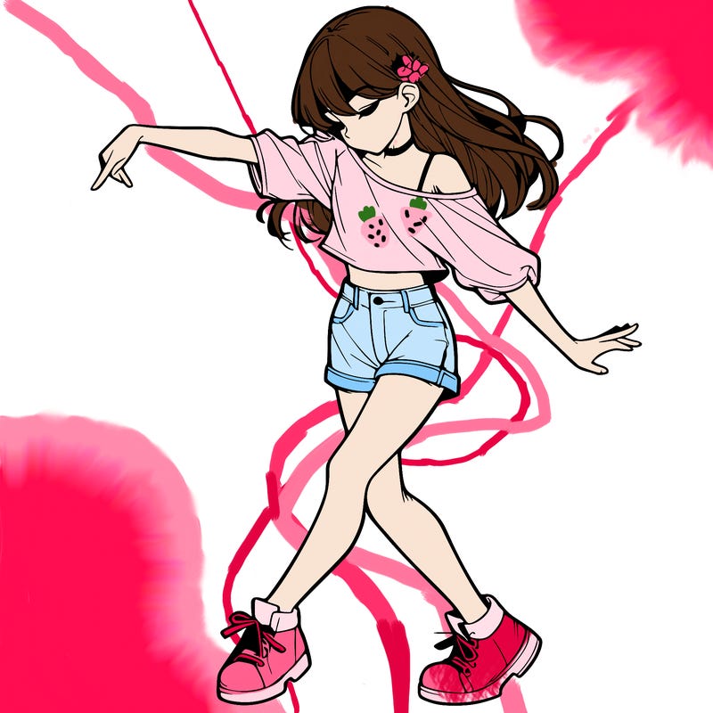 realistic girl danceing