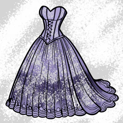 wedding dress-corset and a long and flowy skirt