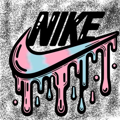 dripping nike logo