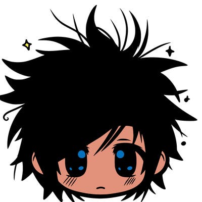 messy hair sharp eyes