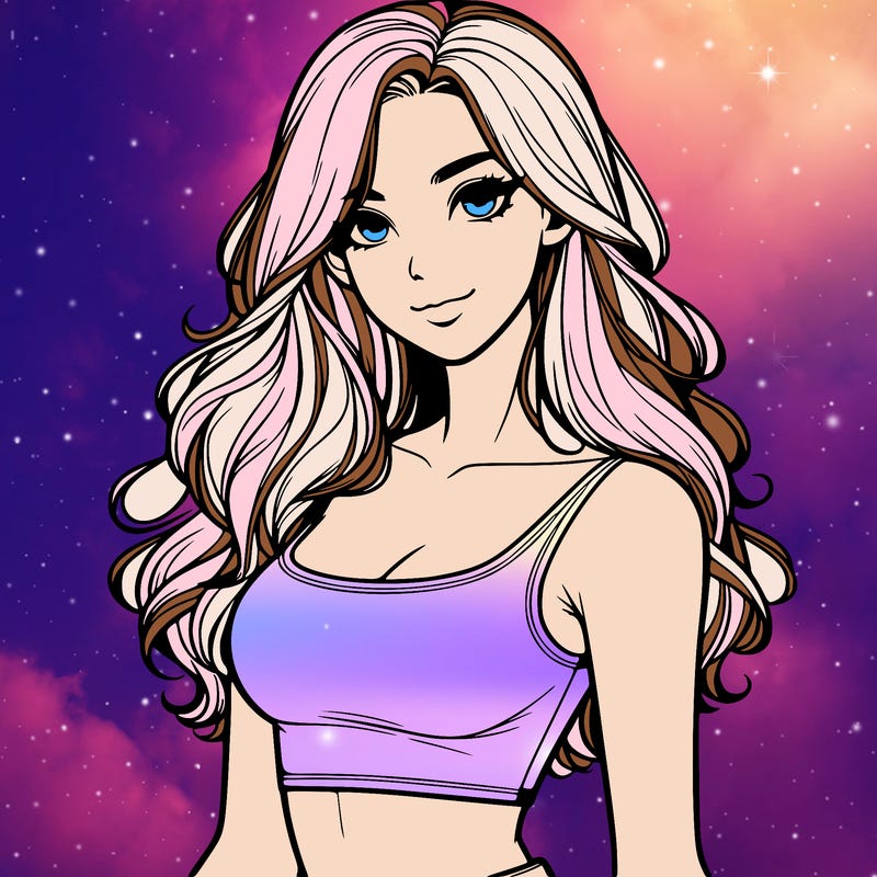 realistic girl with crop top