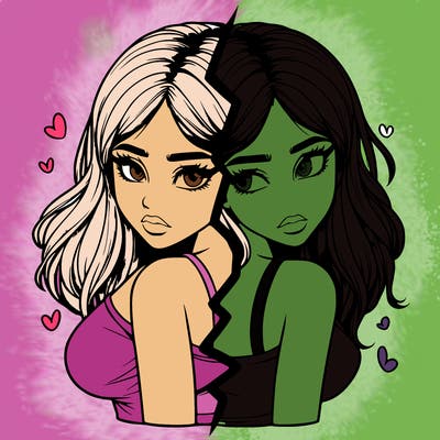 realistic girl split