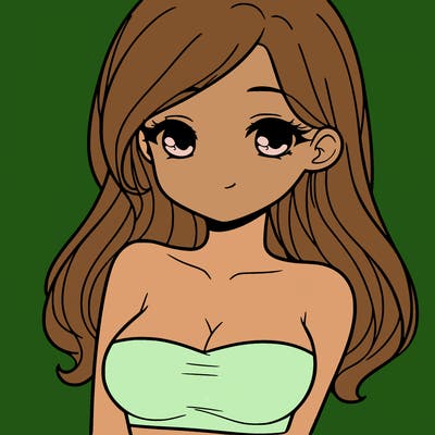 a pretty young girl in a tube top