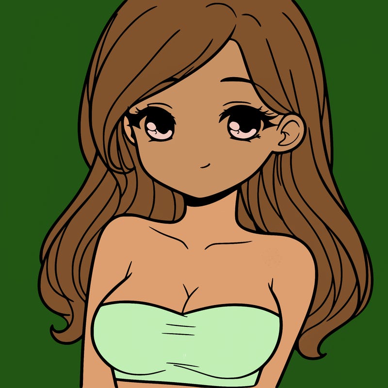 a pretty young girl in a tube top