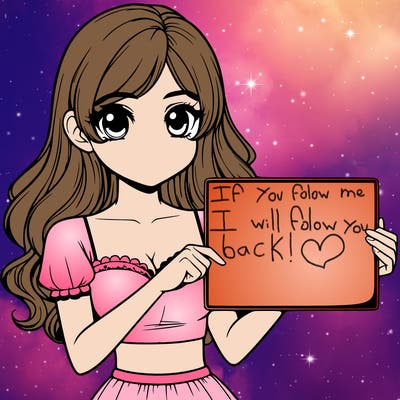 realistic pretty girl holding blank sign