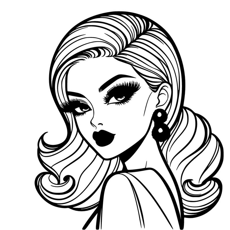 glamorous fashion illustration